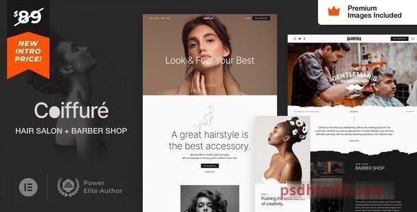 Coiffure v1.0 - Hair Salon - Barber wordpress主题-WordPress Theme-尚睿切图网