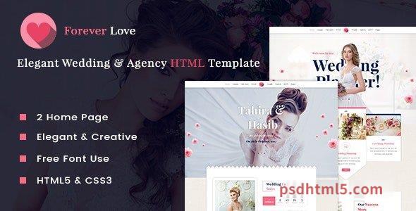 Forever Love - Wedding - Agency HTML Template-尚睿切图网