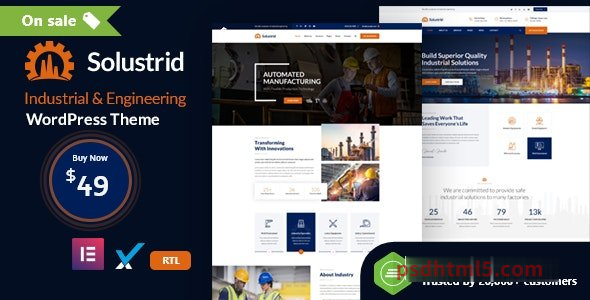 Solustrid v2.1 - Factory - Industrial Business wordpress主题-WordPress Theme-尚睿切图网