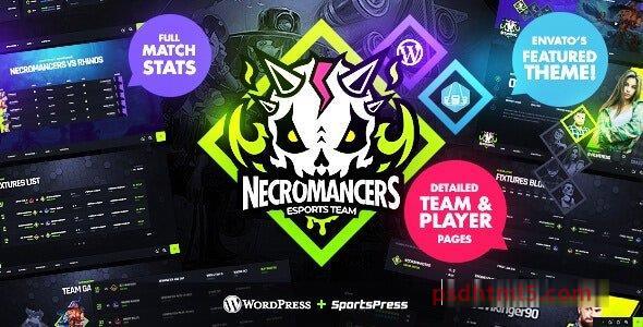 Necromancers v1.2.1 - eSports - Gaming Team wordpress主题-WordPress Theme-尚睿切图网