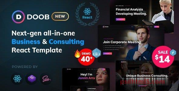 Doob v1.5 – Business and Consulting React Template-尚睿切图网