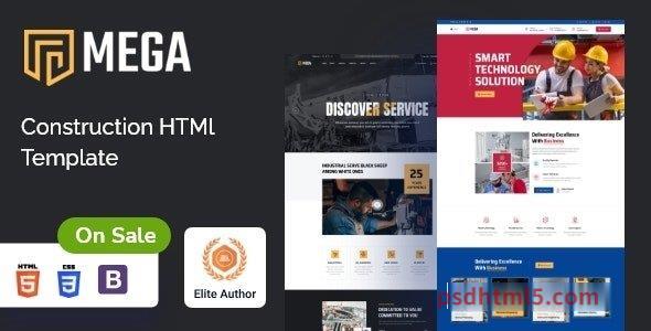 Mega – Industry And Factory HTML Template-尚睿切图网