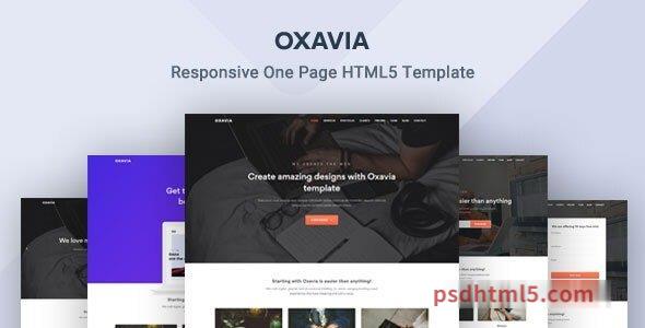 Oxavia – Responsive One Page Template-尚睿切图网