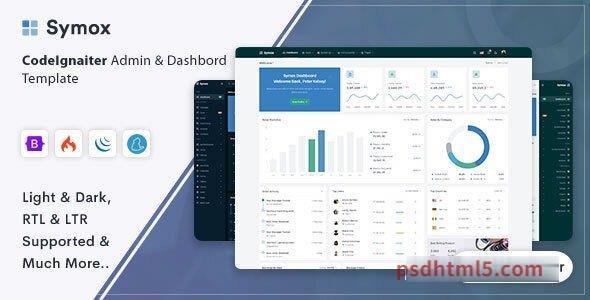 Symox – Codeigniter Admin – Dashboard Template-尚睿切图网