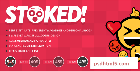 Stoked! v2.5 - Irreverent Viral Magazine and Personal Blog wordpress主题-WordPress Theme-尚睿切图网