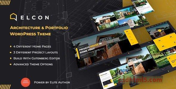 Elcon v1.0.1 – Architecture – Portfolio wordpress主题-WordPress Theme-尚睿切图网