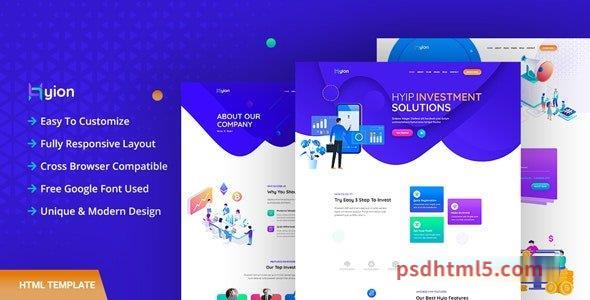 Hyion - HYIP Investment HTML Template-尚睿切图网