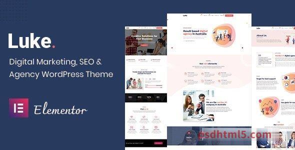 Luke v2.0 - Digital Marketing and SEO wordpress主题-WordPress Theme-尚睿切图网