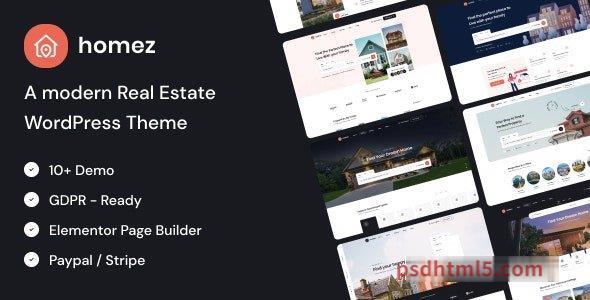 Homez v1.0.3 – Real Estate wordpress主题-WordPress Theme-尚睿切图网