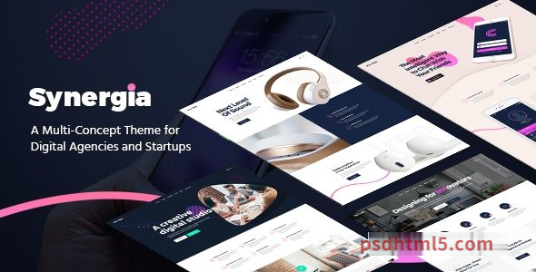 Synergia v1.4 – Digital Agency Theme-尚睿切图网