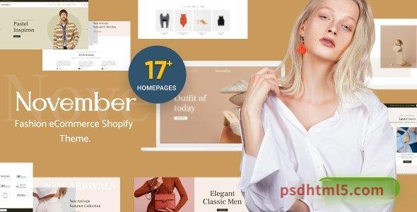 November v2.0 – Multipurpose Sections Shopify Theme-尚睿切图网