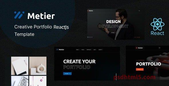 图片[1]-Metier - Personal Portfolio React Template-尚睿切图网