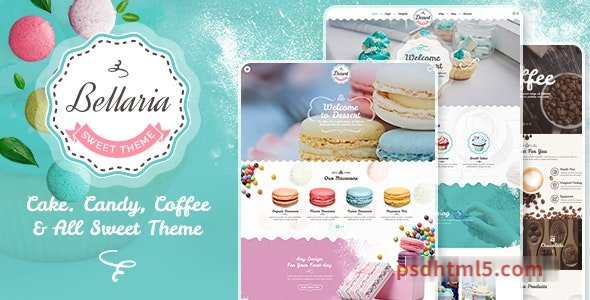 Bellaria v1.1.5 - a Delicious Cakes and Bakery wordpress主题-WordPress Theme-尚睿切图网