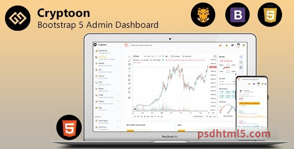 Cryptoon v1.4.0 - Crypto Bootstrap Admin Template-尚睿切图网