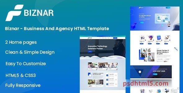 图片[1]-Biznar - Business Agency HTML Template-尚睿切图网