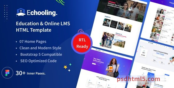 Echooling – Education HTML Template-尚睿切图网