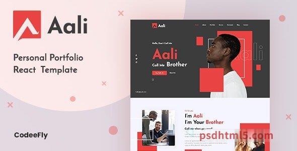 Aali - Personal Portfolio React NextJs Template-尚睿切图网