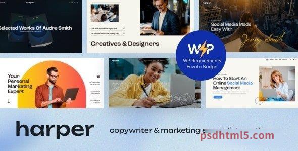 Harper v1.0 – Copywriter – Marketing Specialist wordpress主题-WordPress Theme-尚睿切图网