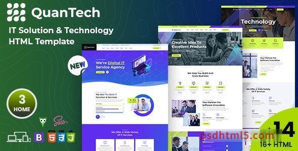 Quantech – IT Solutions – Technology HTML Template-尚睿切图网