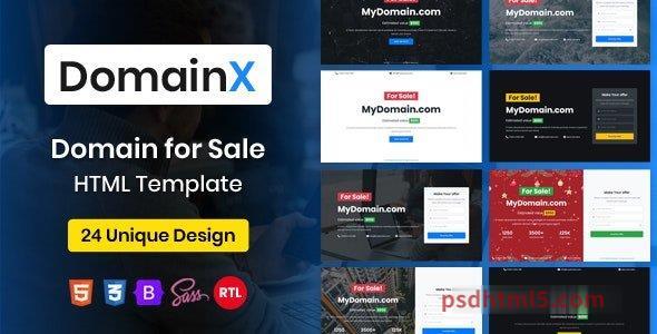 DomainX – Domain for Sale HTML Template – 5 April 2023-尚睿切图网