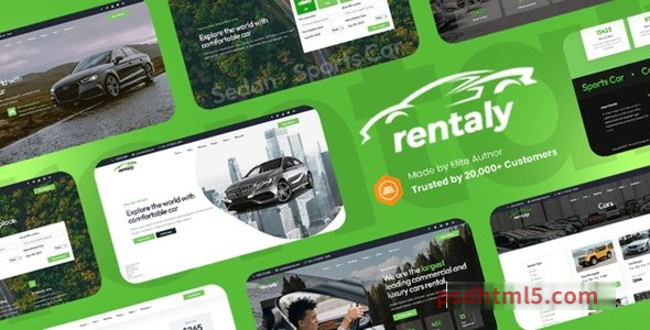 Rentaly - Car Rental Website Template with RTL Support-尚睿切图网