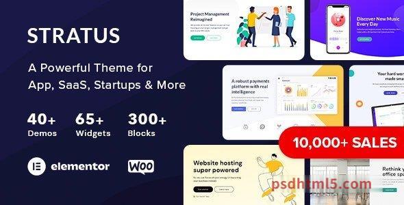 Stratus v4.2.4 – App, SaaS – Software Startup Tech Theme-尚睿切图网