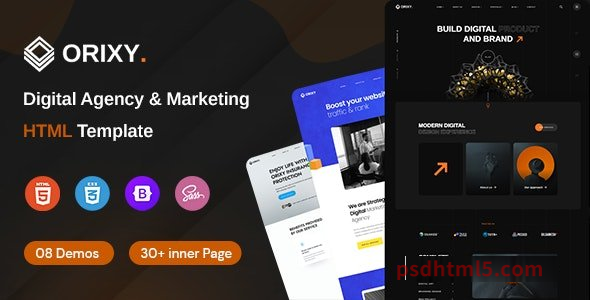 Orixy v1.0 - Digital Agency Template-尚睿切图网