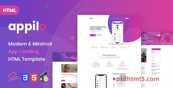 Appilo – App landing page-尚睿切图网