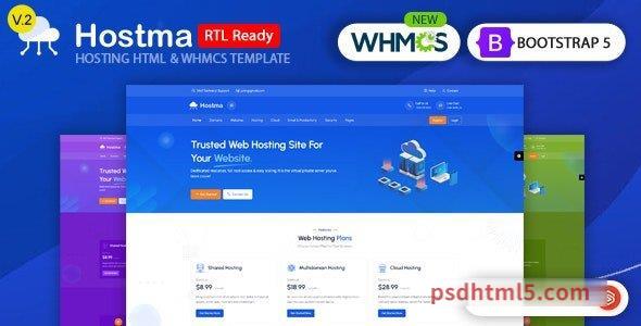 Hostma v2.0 – Hosting HTML – WHMCS Template-尚睿切图网