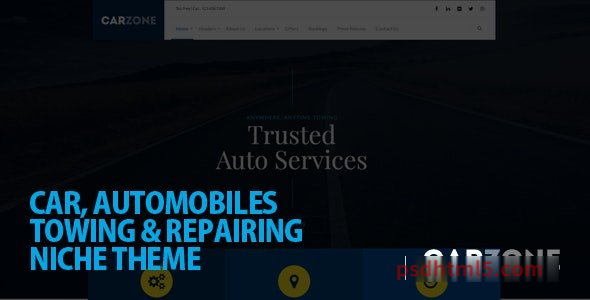 Car Zone v3.7 - Towing - Repair wordpress主题-WordPress Theme-尚睿切图网