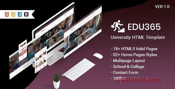 Edu365 – University HTML Template-尚睿切图网