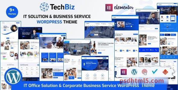 Techbiz v2.0 – Multipurpose IT Solution – Business Consulting wordpress主题-WordPress Theme-尚睿切图网