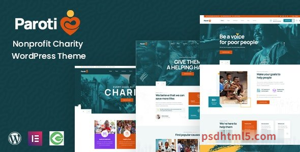 Paroti v1.0.3 - Nonprofit Charity wordpress主题-WordPress Theme-尚睿切图网