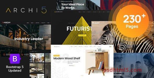 Archi v5.8.2 – Premium Interior Design – Multipurpose Template-尚睿切图网