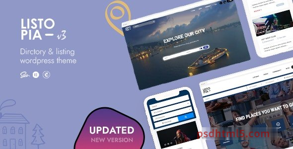 Listopia v3.6.0 - Directory, Community wordpress主题-WordPress Theme-尚睿切图网
