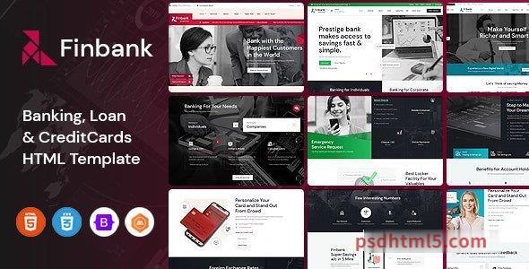 Finbank – Banking and Finance HTML Template-尚睿切图网