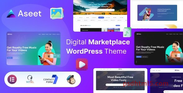 Aseet v1.0 - Digital Marketplace wordpress主题-WordPress Theme-尚睿切图网