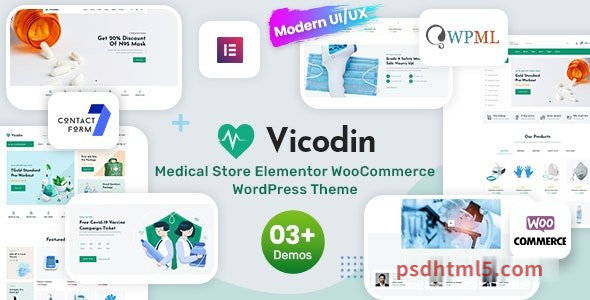 Vicodin v1.1 – Medical Store wordpress主题-WordPress Theme-尚睿切图网