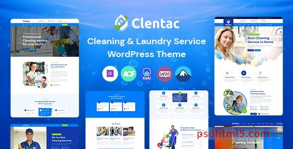 Clentac v1.0 - Cleaning Services wordpress主题-WordPress Theme-尚睿切图网
