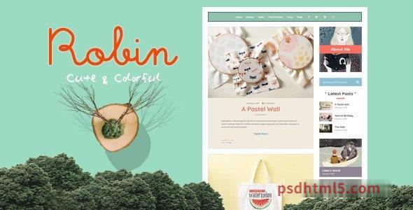 Robin v7.0.6 - Cute - Colorful Blog Theme-尚睿切图网