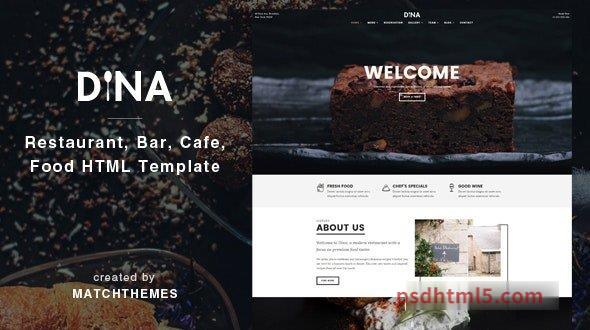 Dina v3.7.0 – Restaurant HTML Template-尚睿切图网