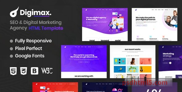 Digimax – SEO – Digital Marketing Agency HTML Template-尚睿切图网