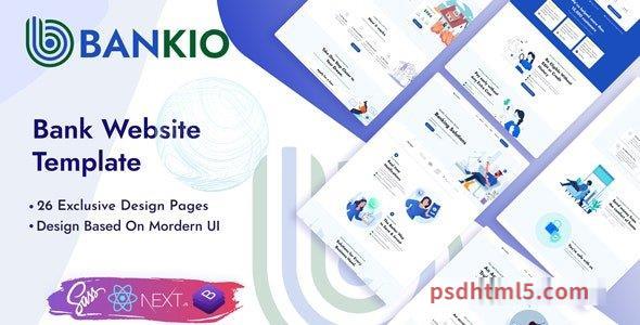 Bankio - Bank Website React Next Template-尚睿切图网