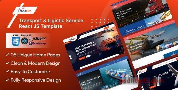 TransPro v1.0.1 – Transport – Logistic Service React Js Template-尚睿切图网