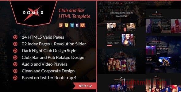 Domex – Night Club and Event HTML Template-尚睿切图网