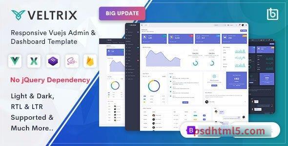 Veltrix v2.0.0 – Vuejs Admin – Dashboard Template-尚睿切图网