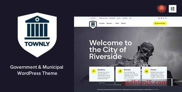 Townly v1.1 - Government - Municipal wordpress主题-WordPress Theme-尚睿切图网