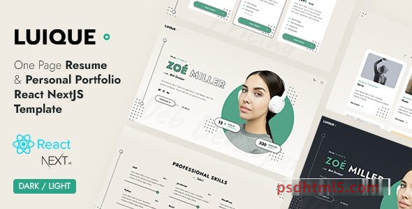 Luique - Personal Portfolio React Template-尚睿切图网