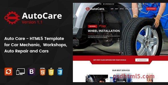 Auto Care v1.1 - Car Mechanic HTML5 Template-尚睿切图网