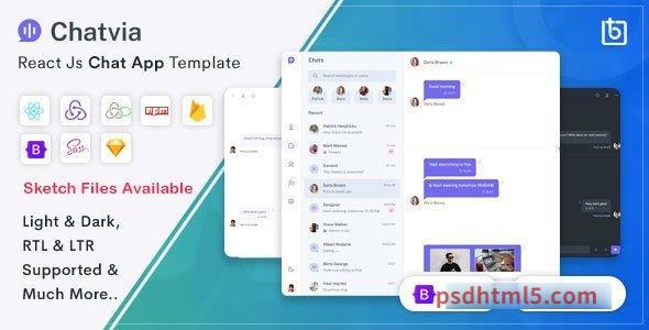 Chatvia v2.2.1 - React Chat App Template-尚睿切图网